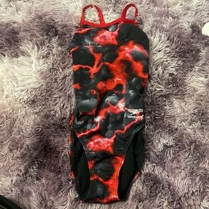 Red Speedo swim suit for kids